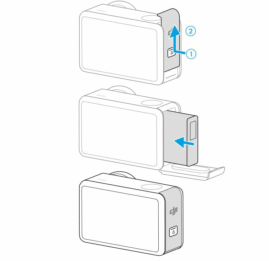 Hướng dẫn lắp pin cho Action 5 Pro trước khi sử dụng