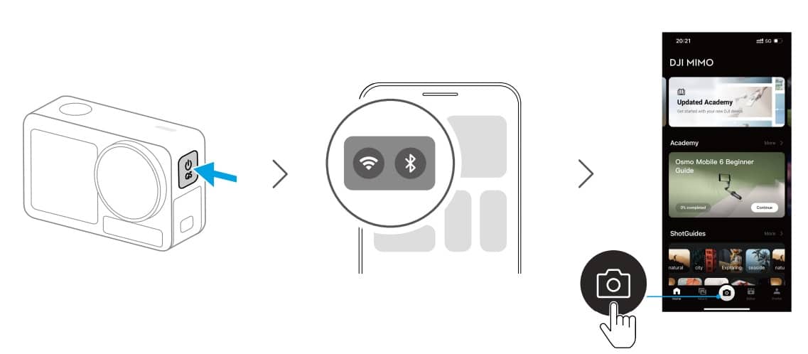 Các bước kích hoạt Osmo Action 5 Pro