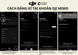 Đăng kí và đnawg dập ứng dụng DJI Mimo