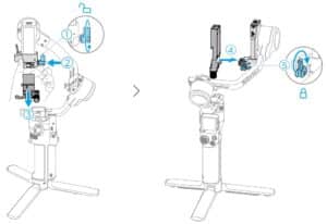 Lắp máy ảnh theo chiều dọc trên DJI RS4 Mini