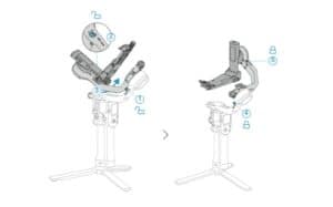 Gắn máy ảnh và cân bằng sơ bộ