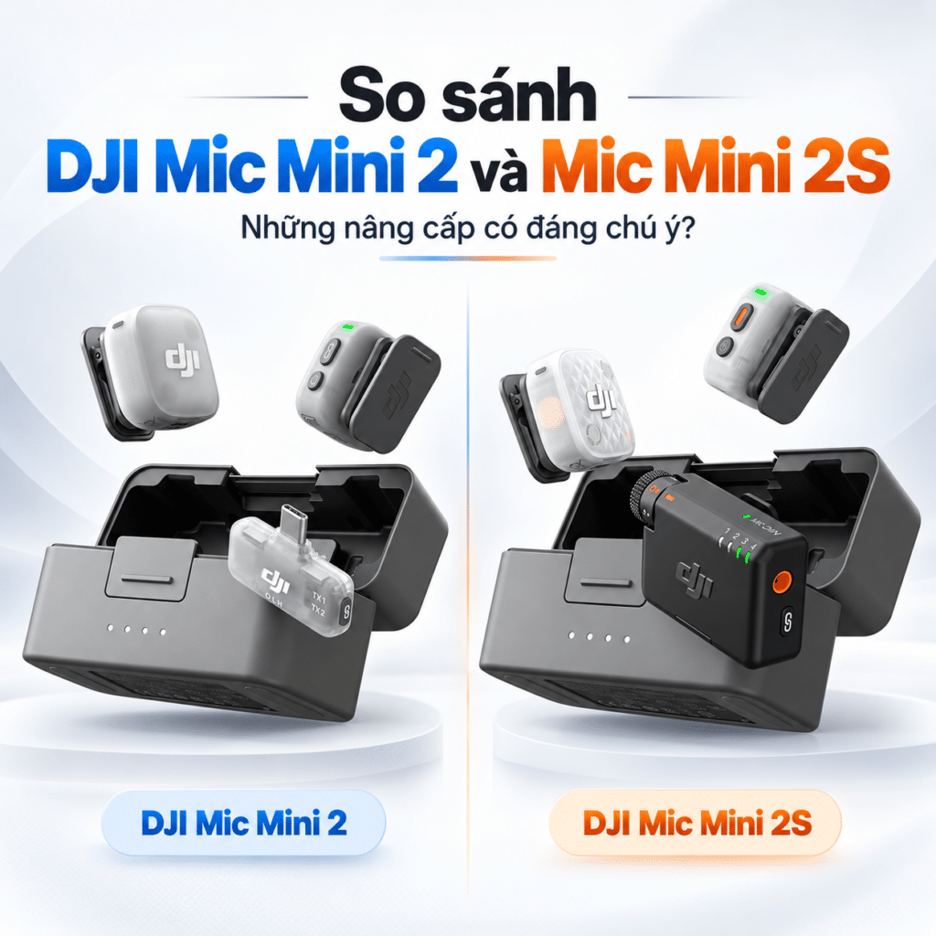 So sánh DJI Mic Mini 2 và Mic Mini 2S