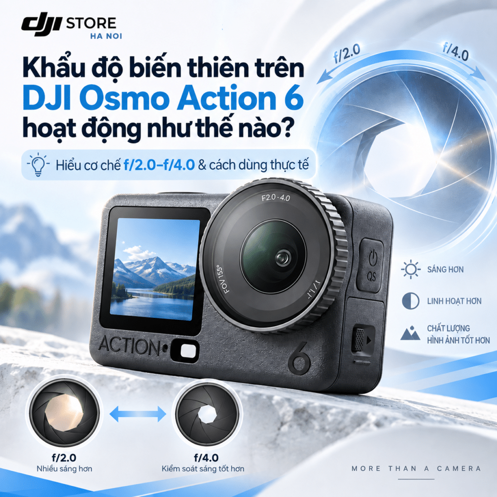 Khẩu độ biến thiên DJI Osmo Action 6