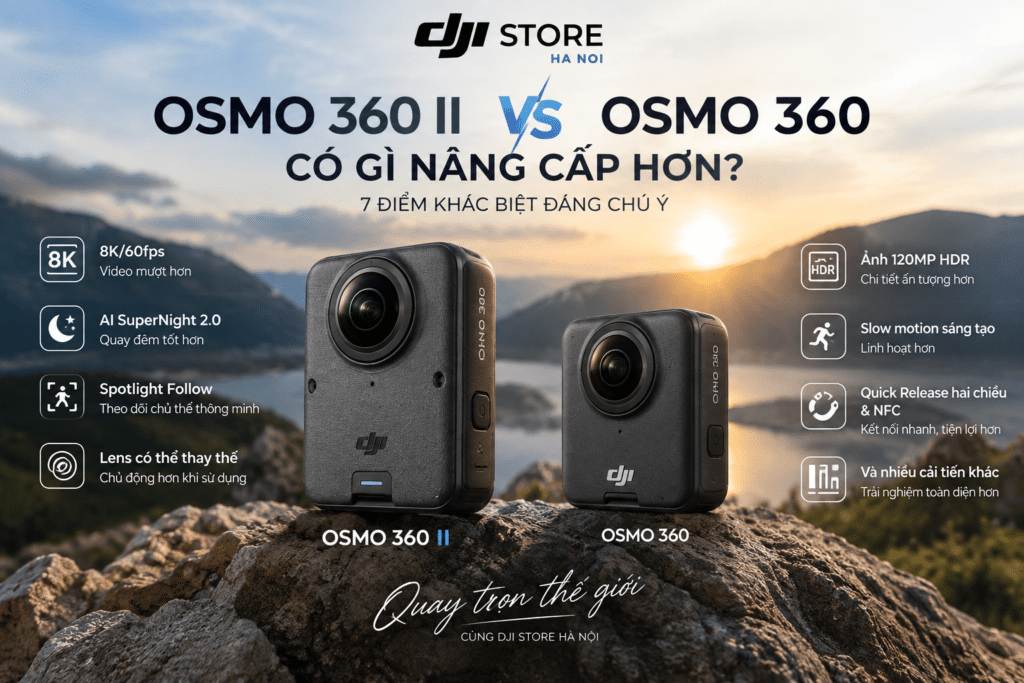 Osmo 360 II có gì nâng cấp so với Osmo 360