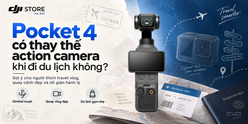 Pocket 4 có thay thế action camera khi đi du lịch?