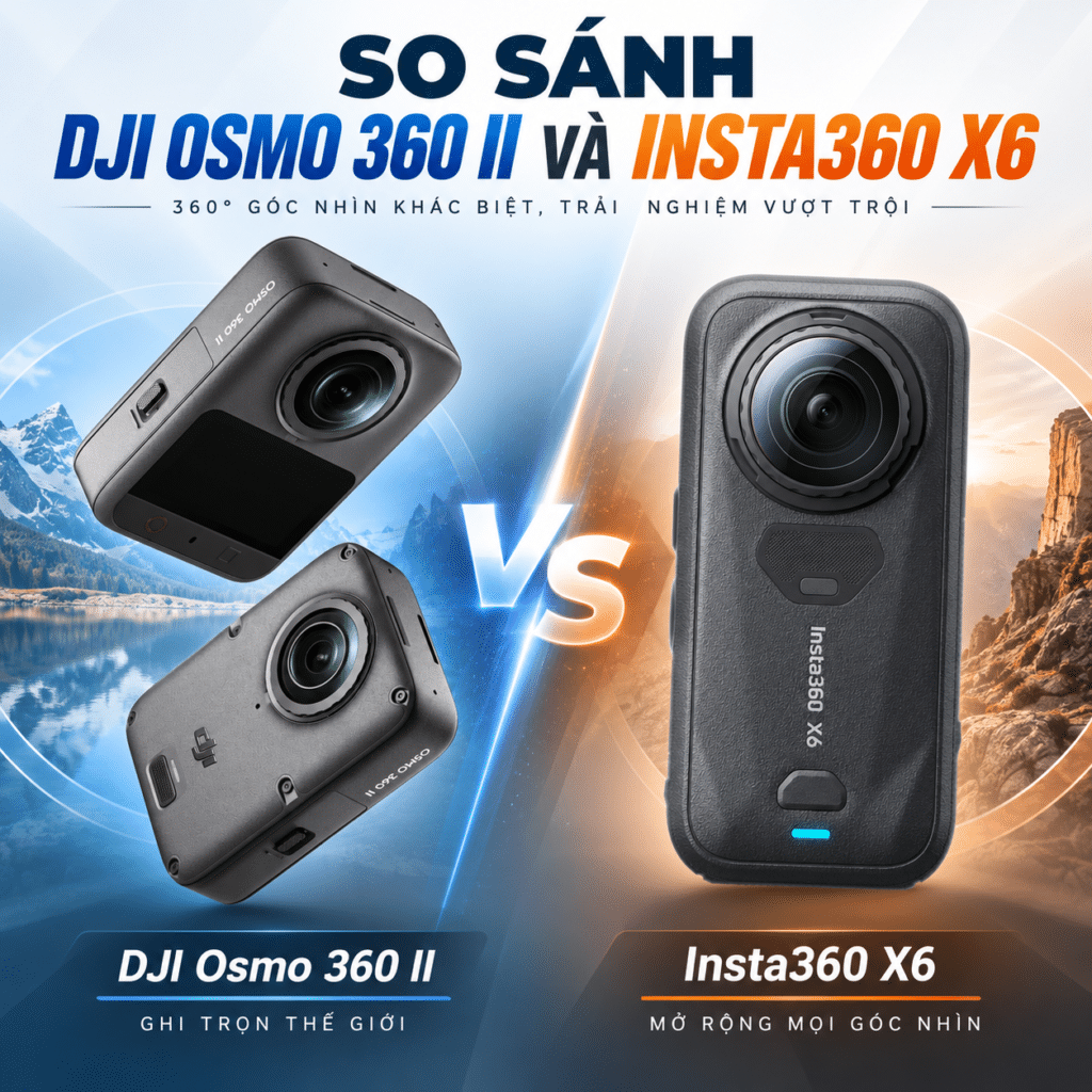 So sánh DJI Osmo 360 II và Insta360 X6
