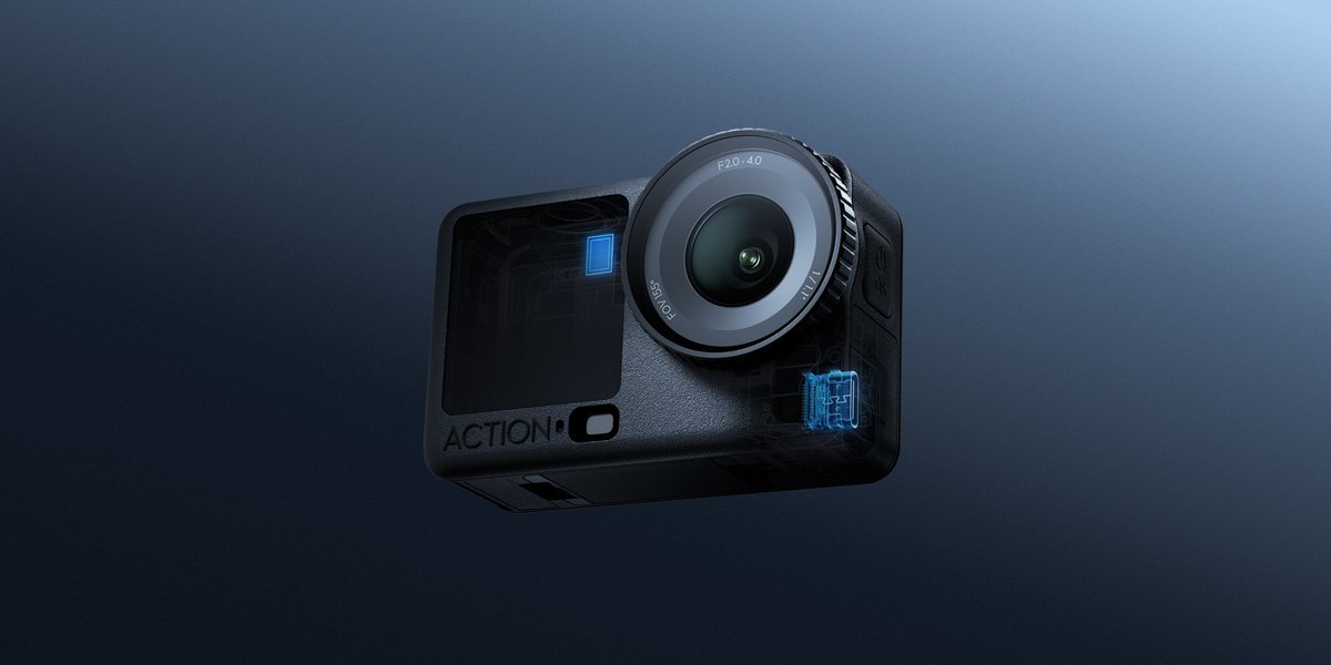Camera hành trình DJI Osmo Action 6 với ống kính khẩu độ biến thiên