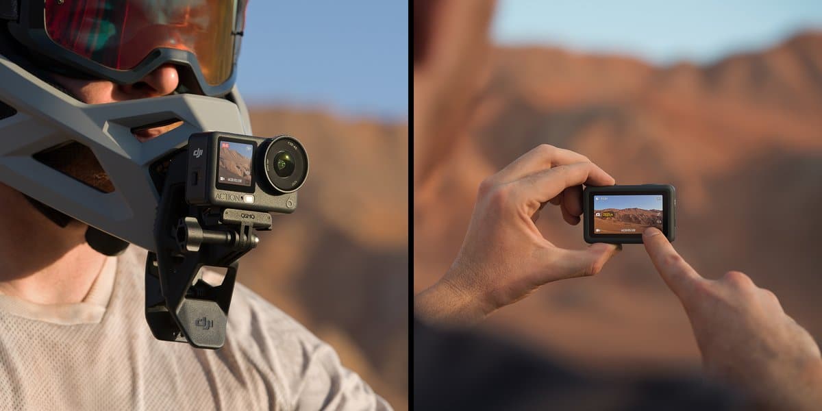 DJI Osmo Action 6 gắn ở cằm mũ bảo hiểm fullface để quay POV xe máy