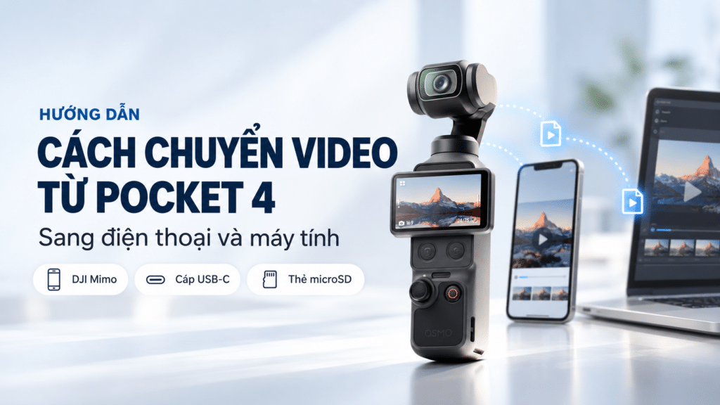 Cách chuyển video từ Pocket 4 sang điện thoại và máy tính nhanh nhất