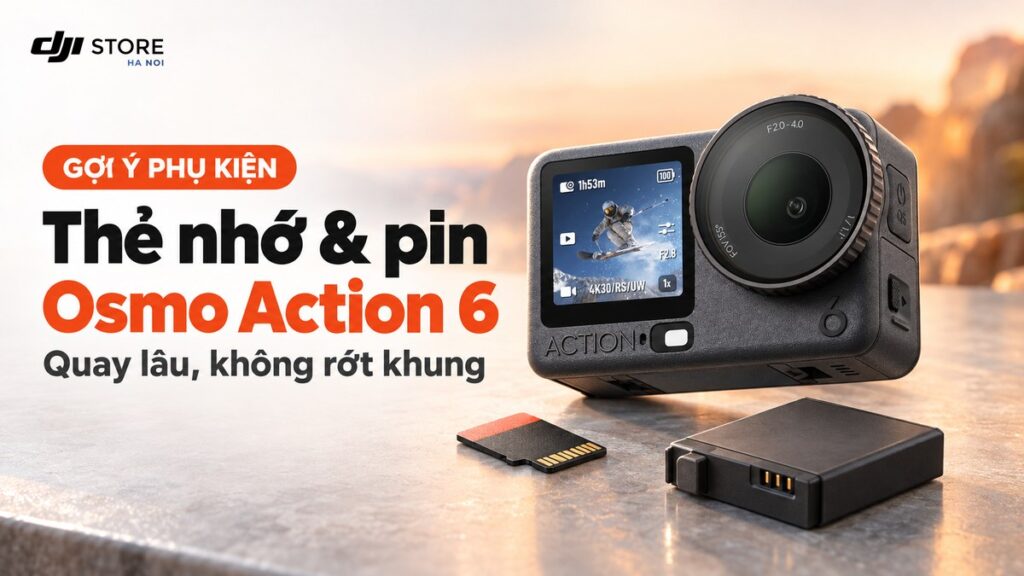 Thẻ nhớ cho Osmo Action 6: Chọn đúng để quay lâu, mượt